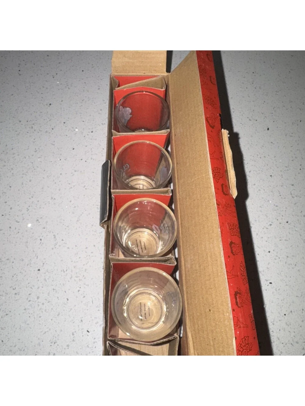 Rare Betty Boop 4 Pack Shot Glass Set In Original Box King Features Syndicate